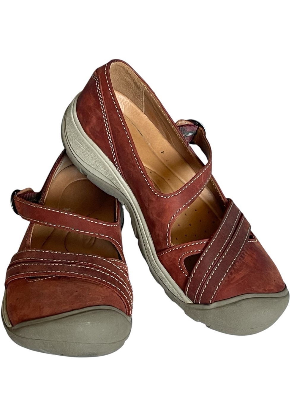 KEEN Presidio II Cross Strap Mary Jane Shoes Fired Brick Red 7